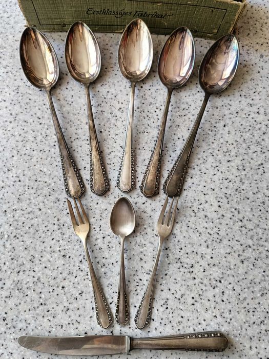 посріблені столові прибори ножі виделки ложки Німеччина 30-ті рр