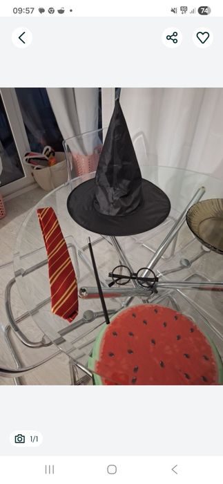 Kapelusz + okulary Harry potter