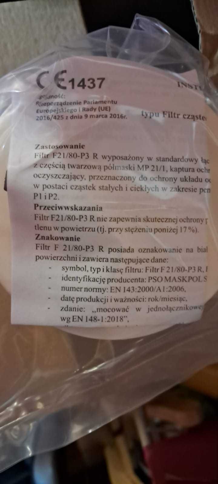 10 Filtrów Maskpol F 21/80-P3