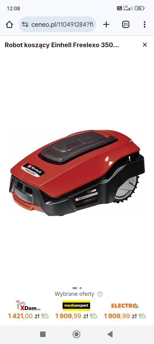 Robot koszący kosiarka Einhell frelexo frelexo 750smart 1200