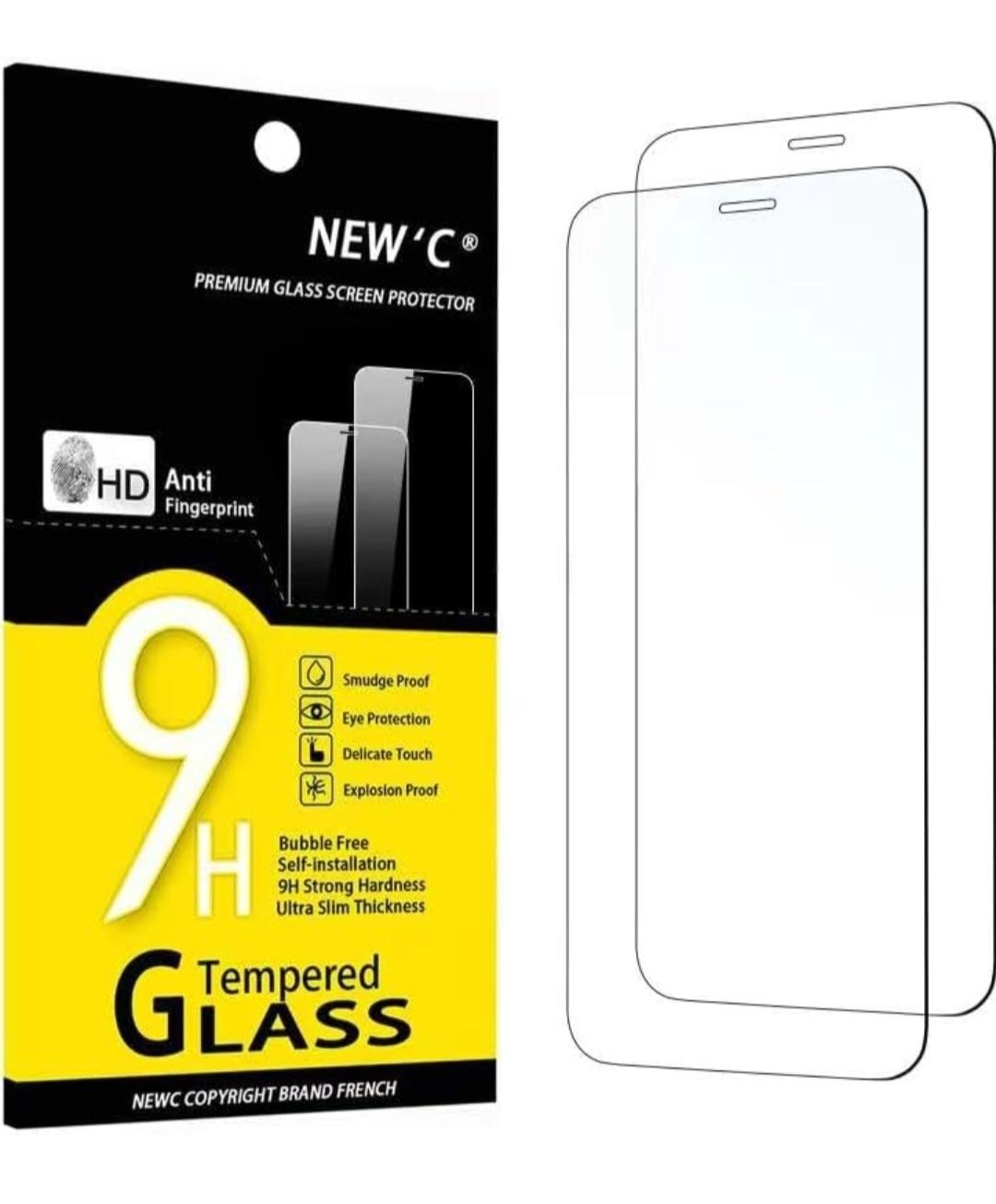 NEW'C 2 sztuki Szkło dla iPhone 12, iPhone 12 Pro