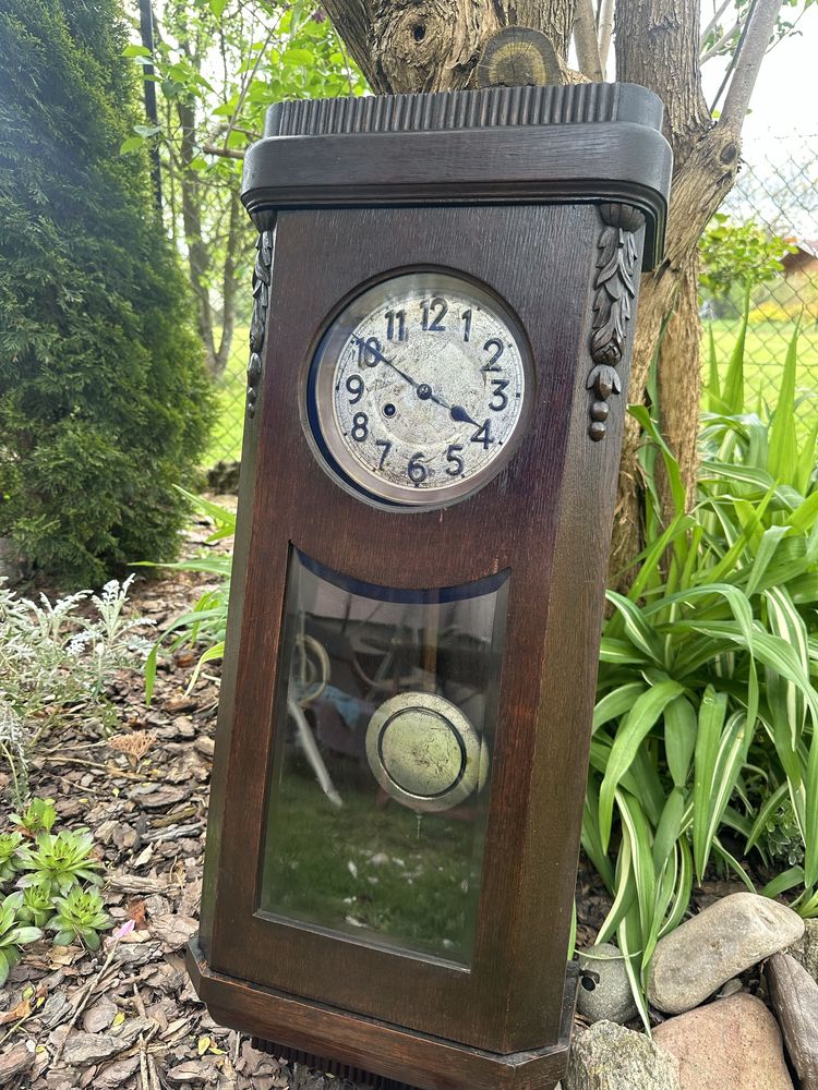 Stary wiszący zegar Junghans 82 cm.