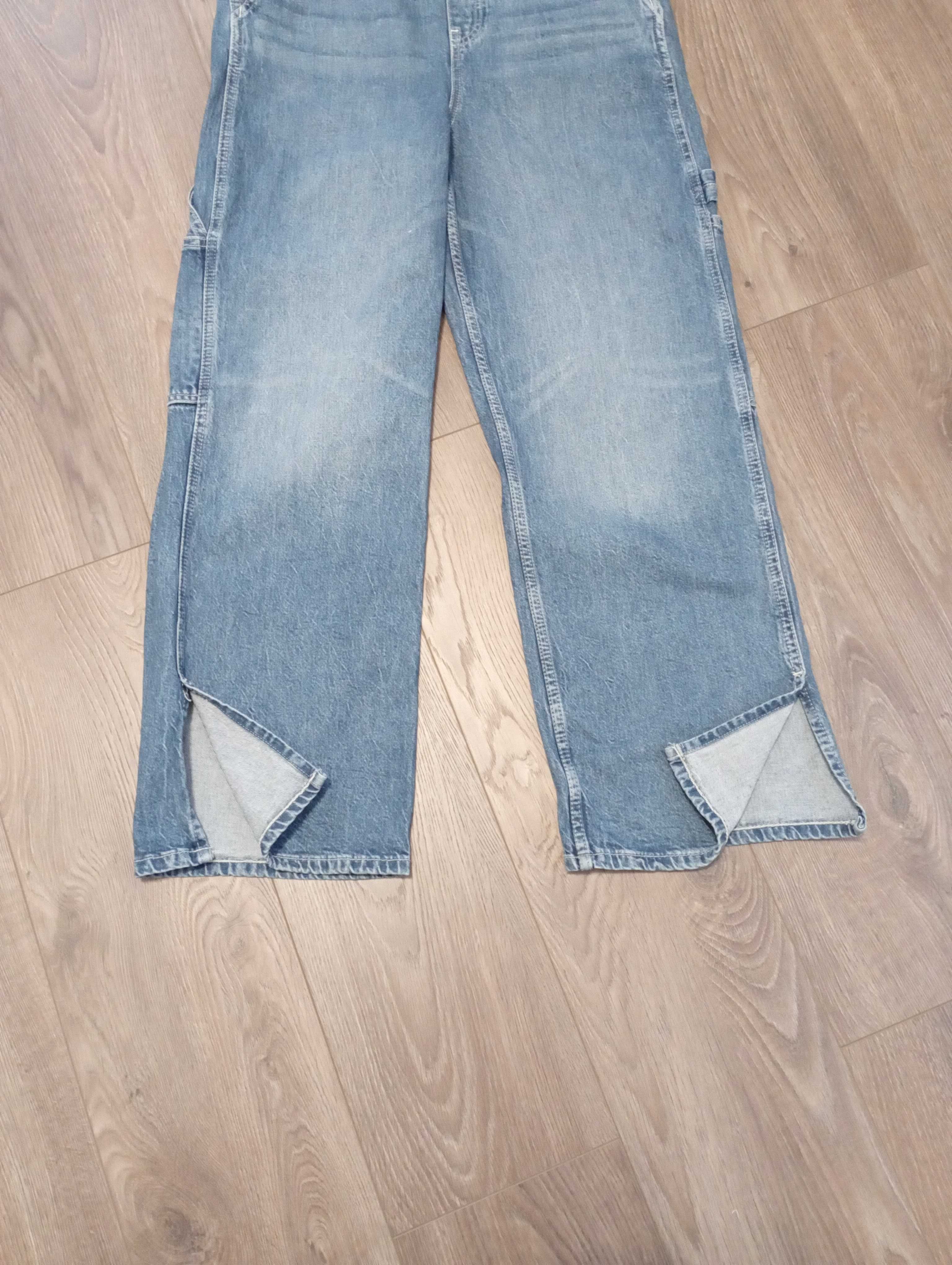 Комбінезон, комбез джинсовий , широкі штани з розрізами