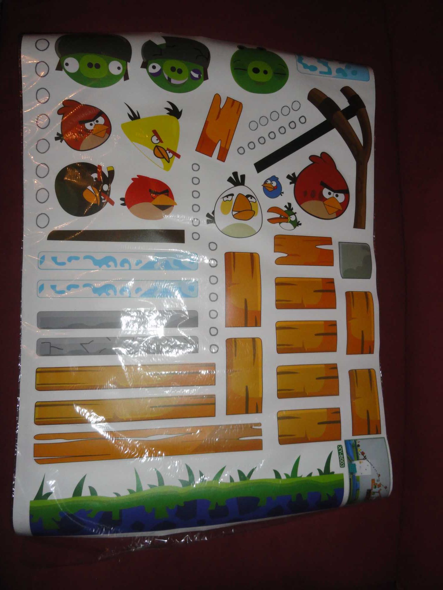 tapeta ścienna Angry Birds samoprzylepna ozdoba pokoju dziecięcego