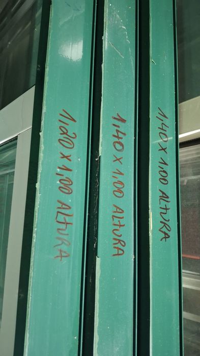 Sacadas aluminio 1,40 x 2,02 altura