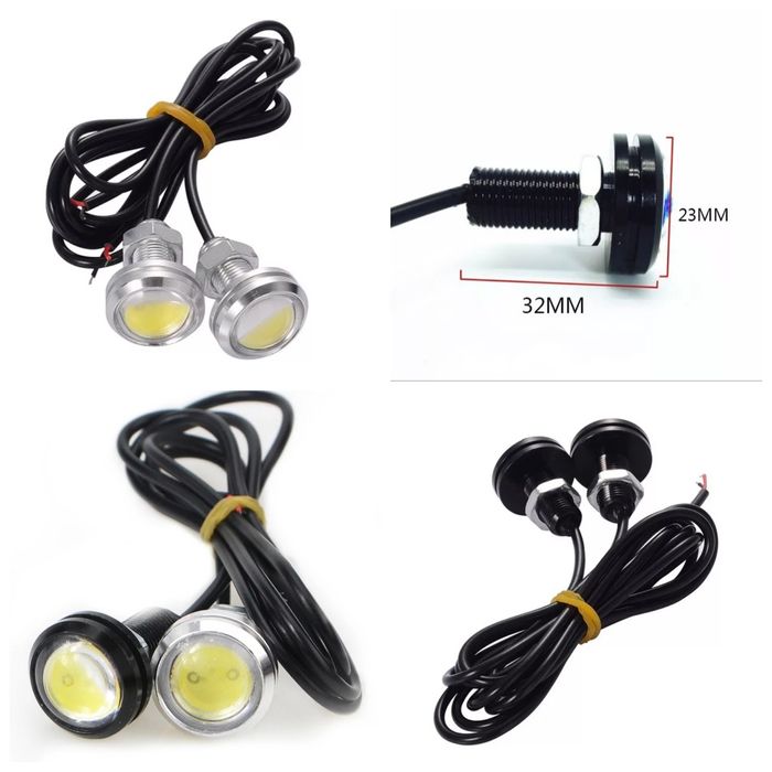 Світлодіоди LED Дхо Орлині очібілий або білий+жовтий врізні