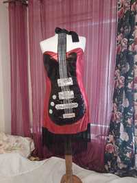 Cudny strój przebranie sukienka gitara dziewczyna rozmiar 40