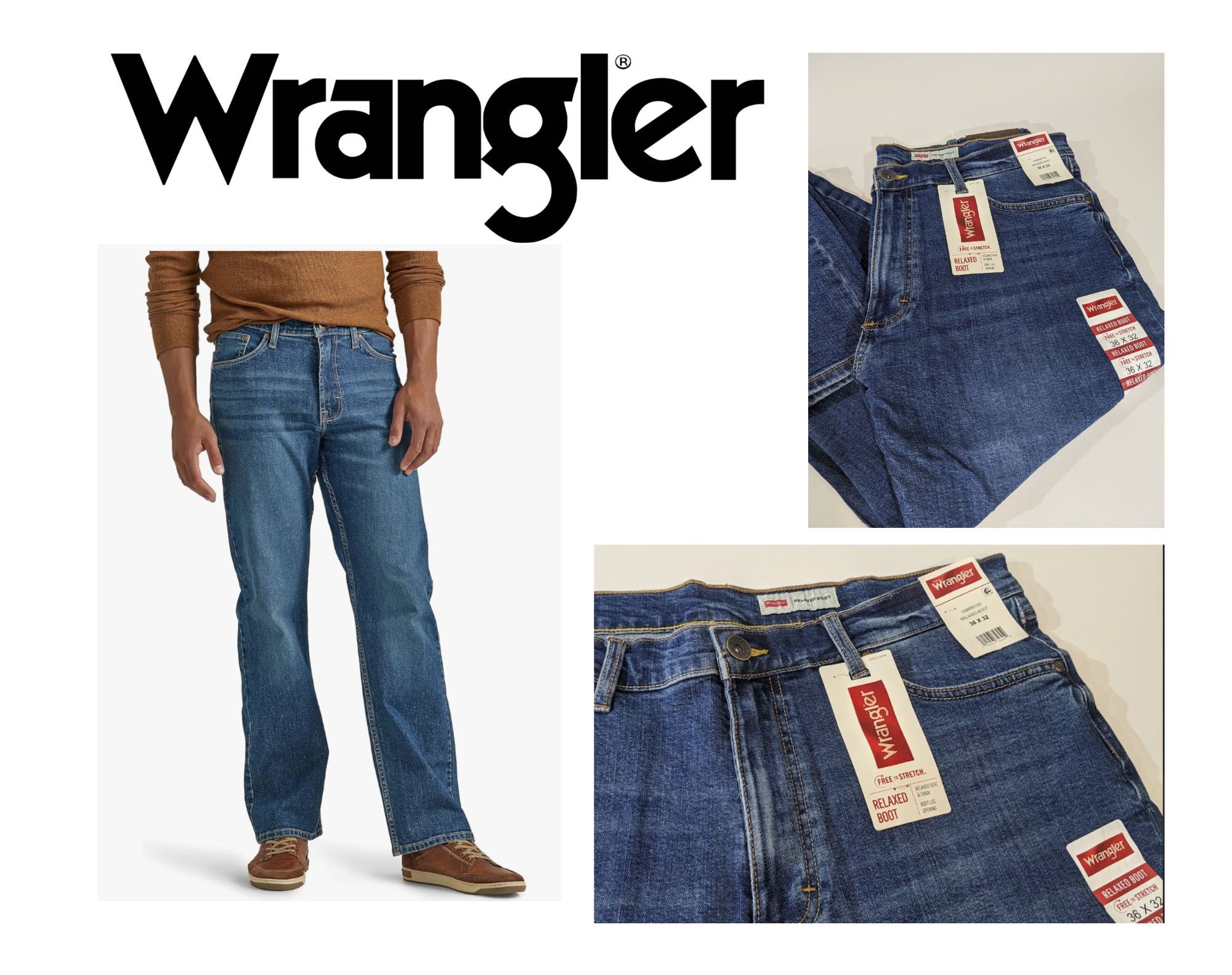 Класичні чоловічі джинси Wrangler Relaxed Fit 38 розмір