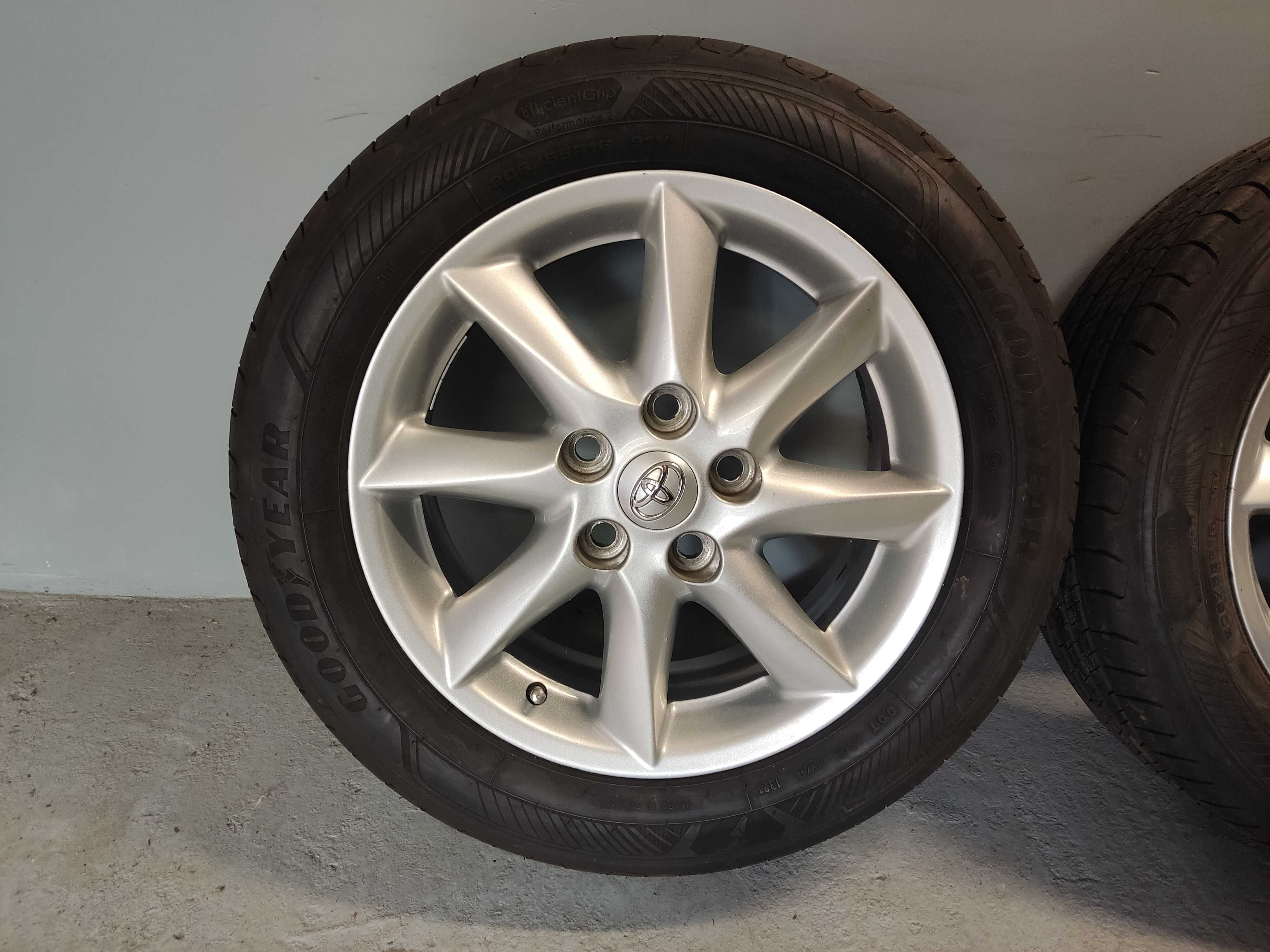 Koła alu 16 Toyota Auris Corolla Avensis, 5x114,3, Opony 205/55R16