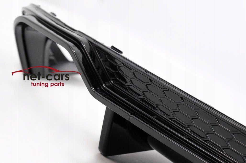 Dyfuzor + końcówki chrom AUDI A5 B9 F5 16- S Line wzór RS5 czarny