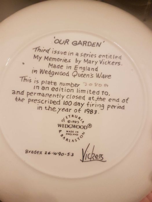 talerze dzieci Wedgwood bradex seria 6szt M Vickers