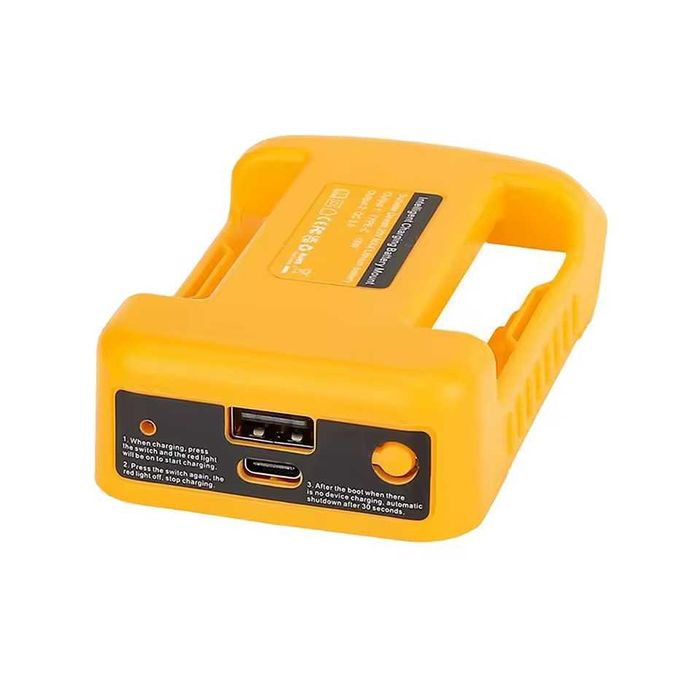 Adapter powerbank do akumulatorow DeWalt 18V szybkie ladowanie USB C