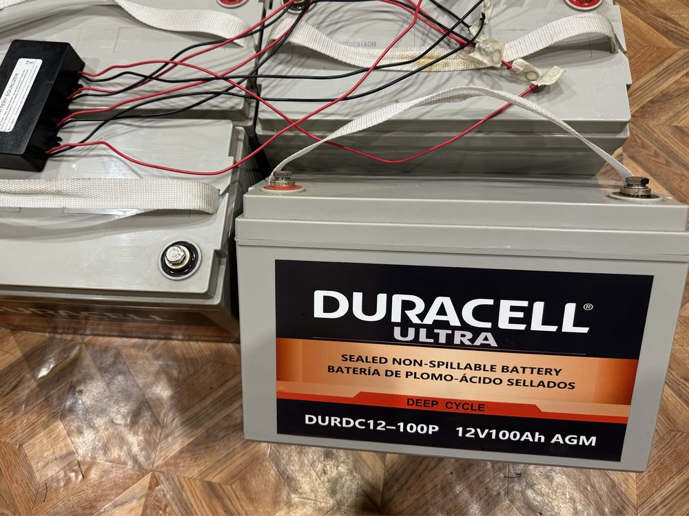 Продам аккумулятори DURACELL ULTRA 12V 100ah AGM DEEP та балансир