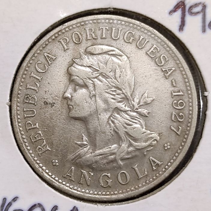 50 Centavos 1927 Angola -Alpaca - MBC