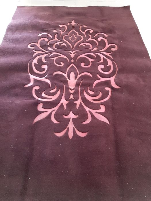 Tapete  grande 2mX3m/ 100% lã Woolmark-  bordeau