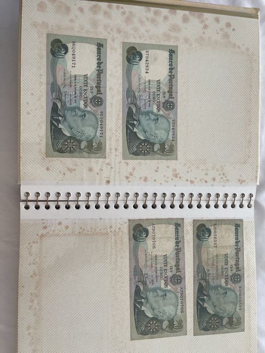 Lote de 10 notas de Portugal e França