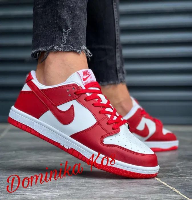 Nike Dunk Low. Rozmiar 36. Czerwone i Białe. MUST HAVE