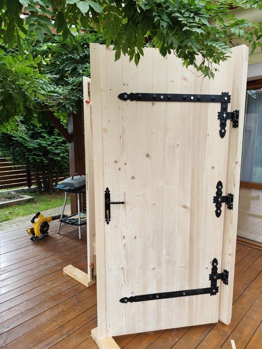 Drzwi drewniane 5cm grube zewnętrzne gospodarcze góralskie piwnicy