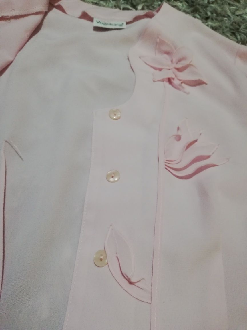 Elegancka bluzka koszulowa koszula damska róż rozpinana do karmienia