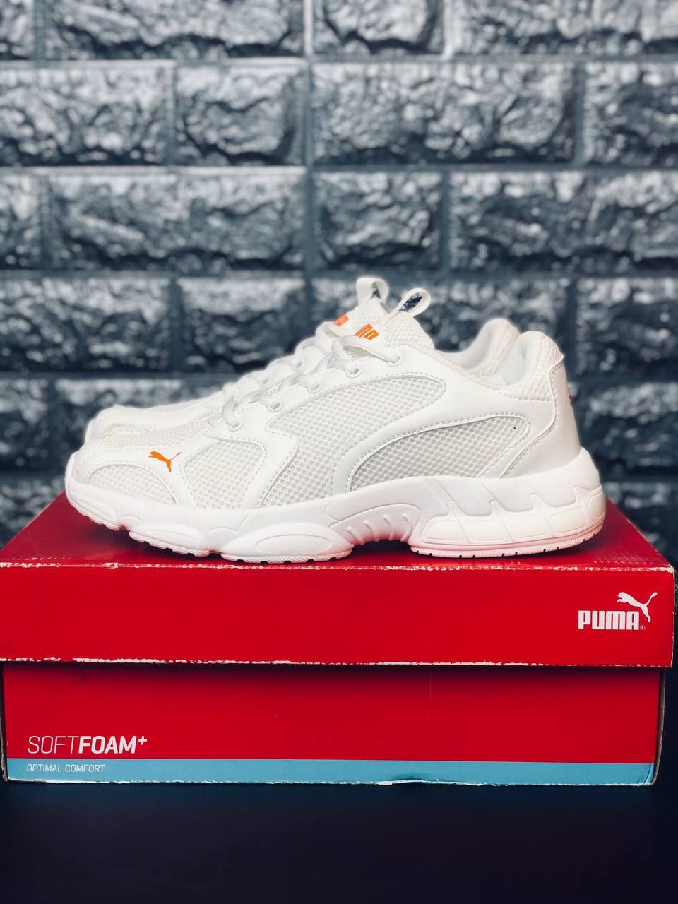 Кроссовки мужские пума белые летние стильные удобные топовые puma