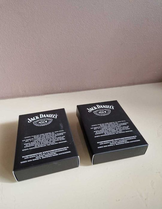 Karty Jack Daniels w czarnym etui, nowe