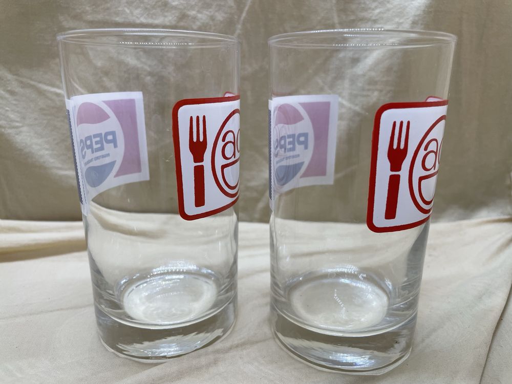 Набір з двох стаканів Pepsi вінтаж 1980ті ретро НОВІ
