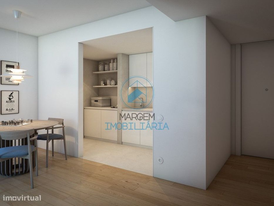 T1´s c/64m2, AC; cozinha open-space; L.garagem + arrumo