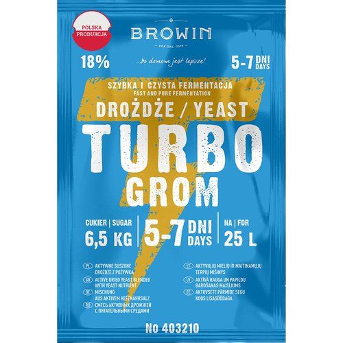 Drożdże gorzelnicze Turbo Grom 5-7 dni BROWIN