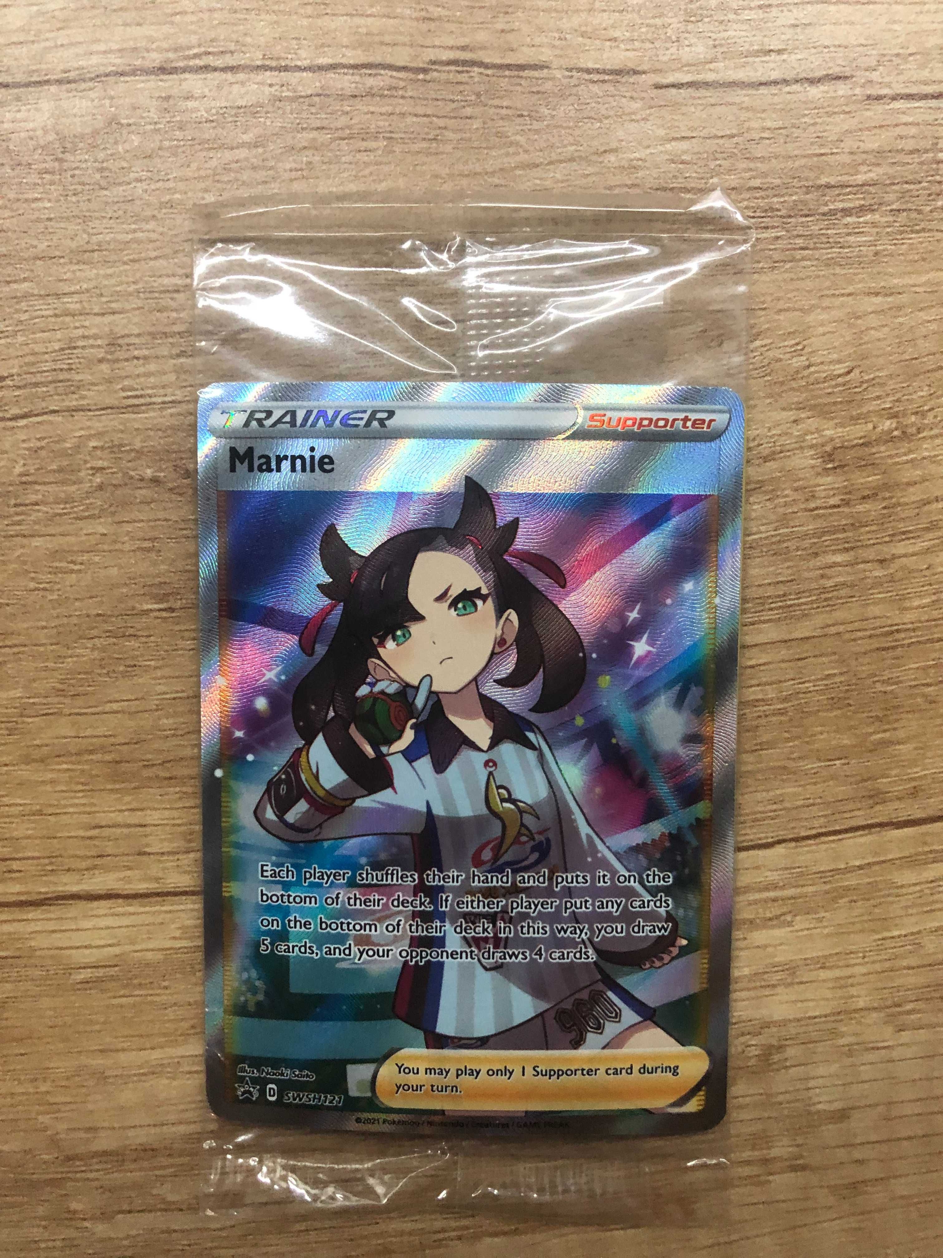 karta Pokemon Marnie (SWSH 121) sealed