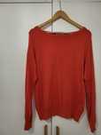 Ceglasty sweter damski