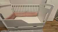 Łóżeczko dla dziecka z szufladą 120x60 - kolor biały