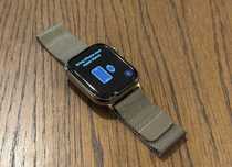 Apple Watch 7 GPS + Cellular 45mm GOLD stal + 2 bransolety