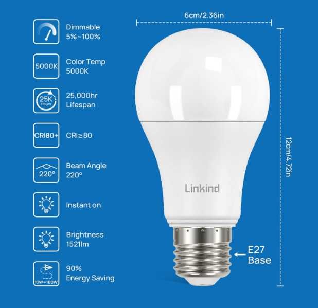 Żarówki LED A60 Linkind