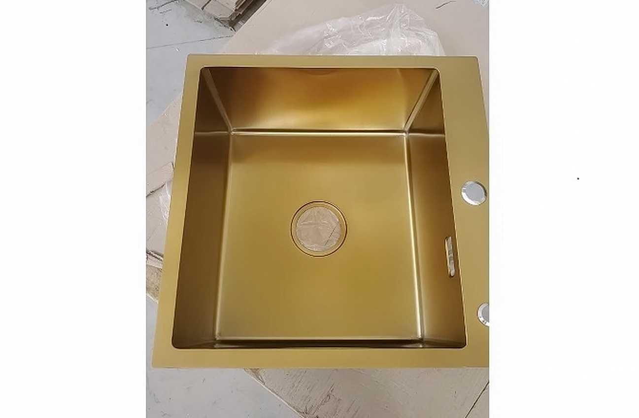 Мийка кухона 50*50 HSBB PVD золото (з кріпленням + повна комплектація)