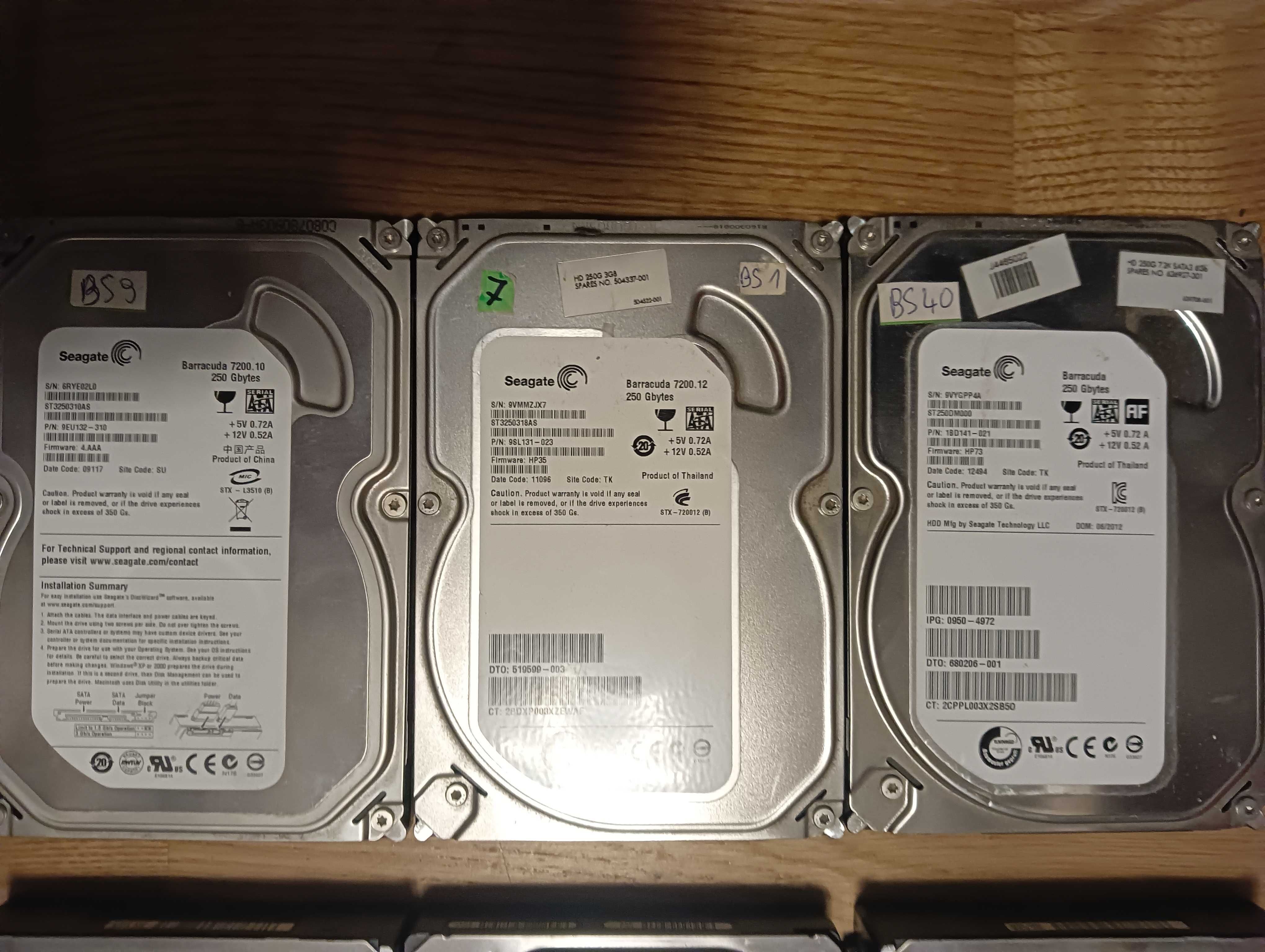 Dysk HDD 3.5" 500GB z relokowanymi bad sektorami