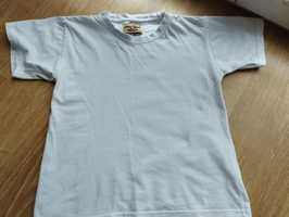 Biały T-shirt koszulka na WF 128-134