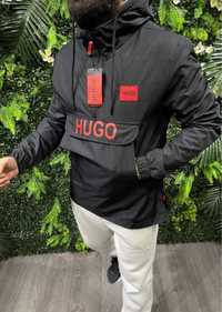 EXCLUSIVE HUGO| Мужская ветровка Hugo Boss| S | черный|качество-LUX