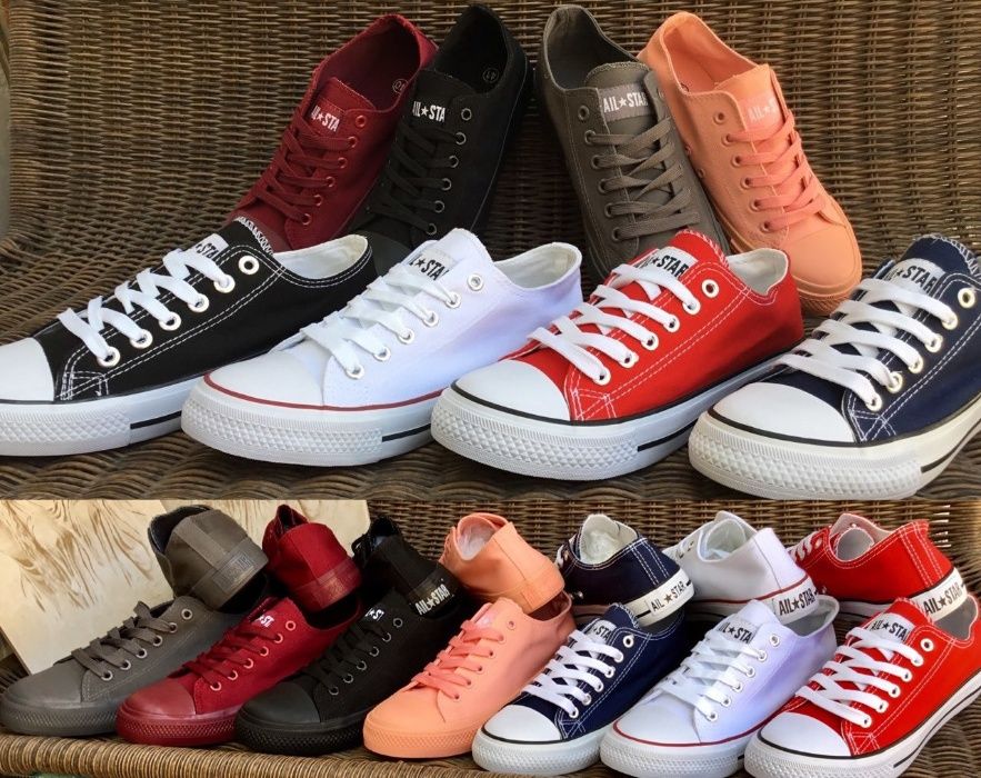 26р-46р Конверсы кеды под Converse AIL stаr женские мужские белые