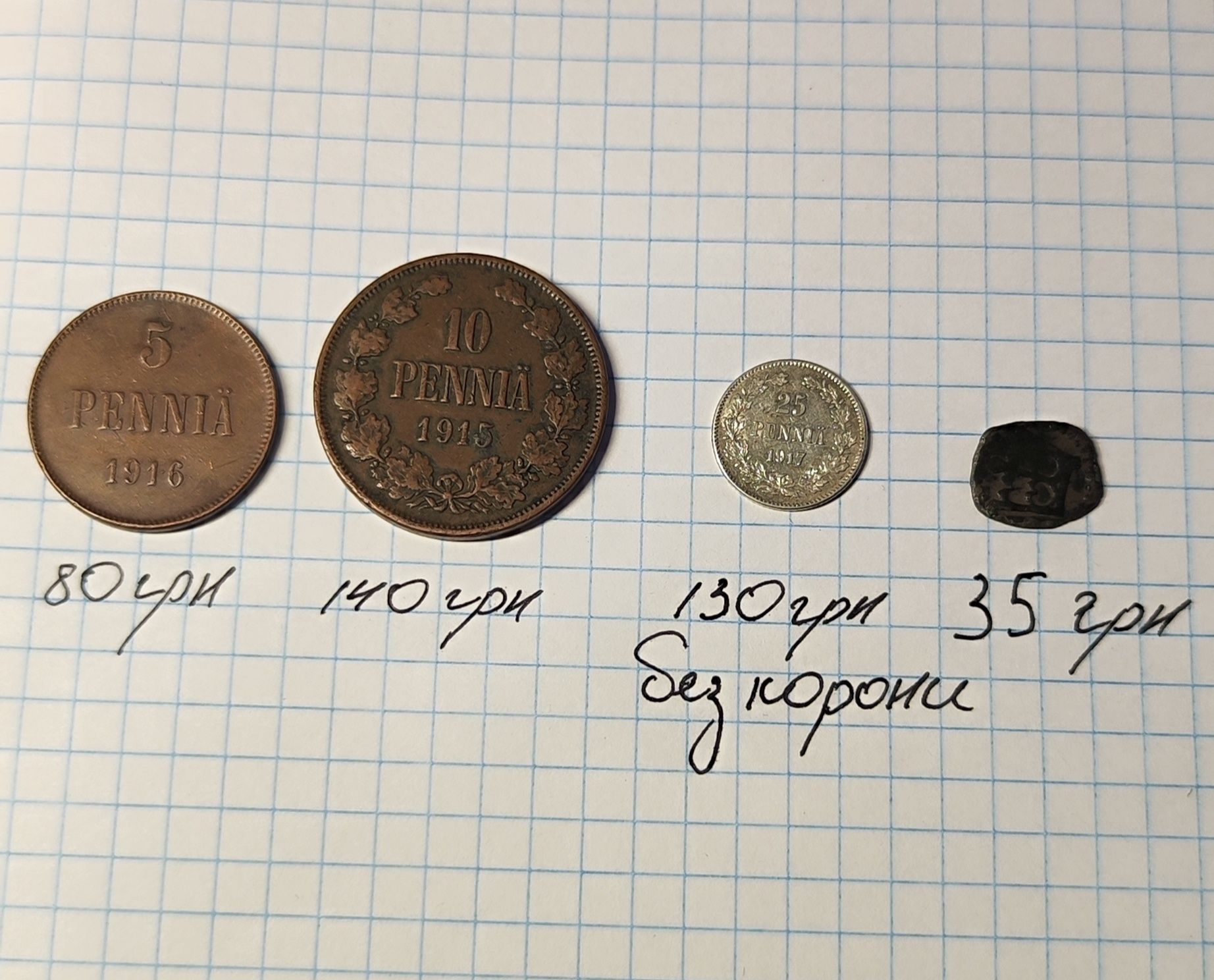 Різні монети пенні і денар