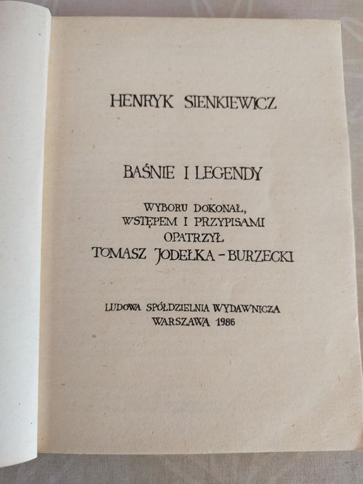 Baśnie i legendy - Henryk Sienkiewicz