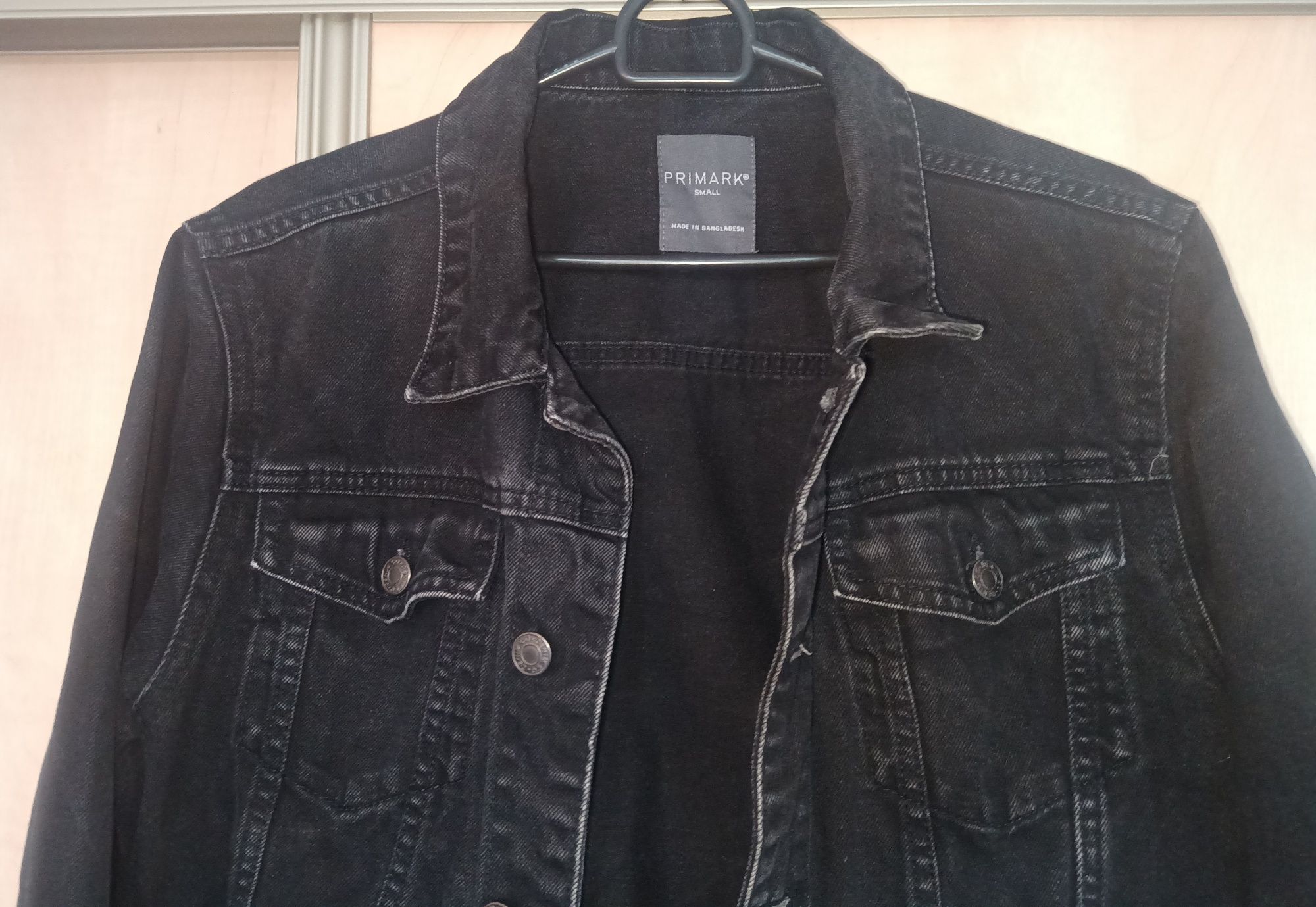 Czarna kurtka jeansowa s/m oversize Primark