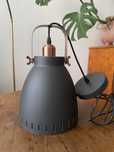 Lampa wisząca OBI Italux Franklin szara grafit miedź żyrandol modern