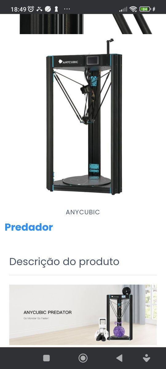 Impressora 3D Anycibc Predator