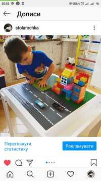 Детский игровой развивающий столик ЛЕГО LEGO дерево стол песочница