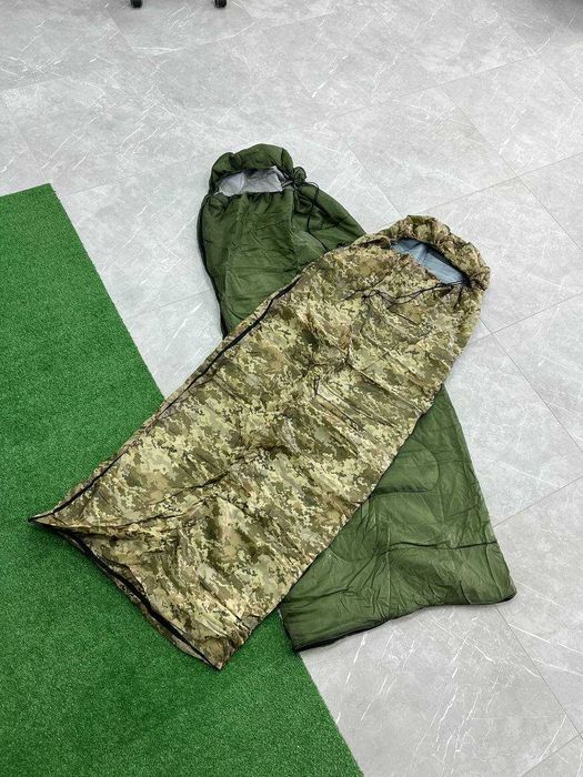 Спальний мішок з ковдрою та капюшоном! СПАЛЬНИК великий. Камуфляж!