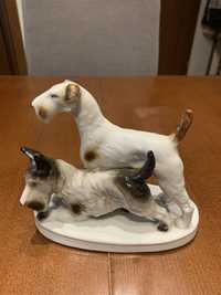 Figurki porcelanowe terierów