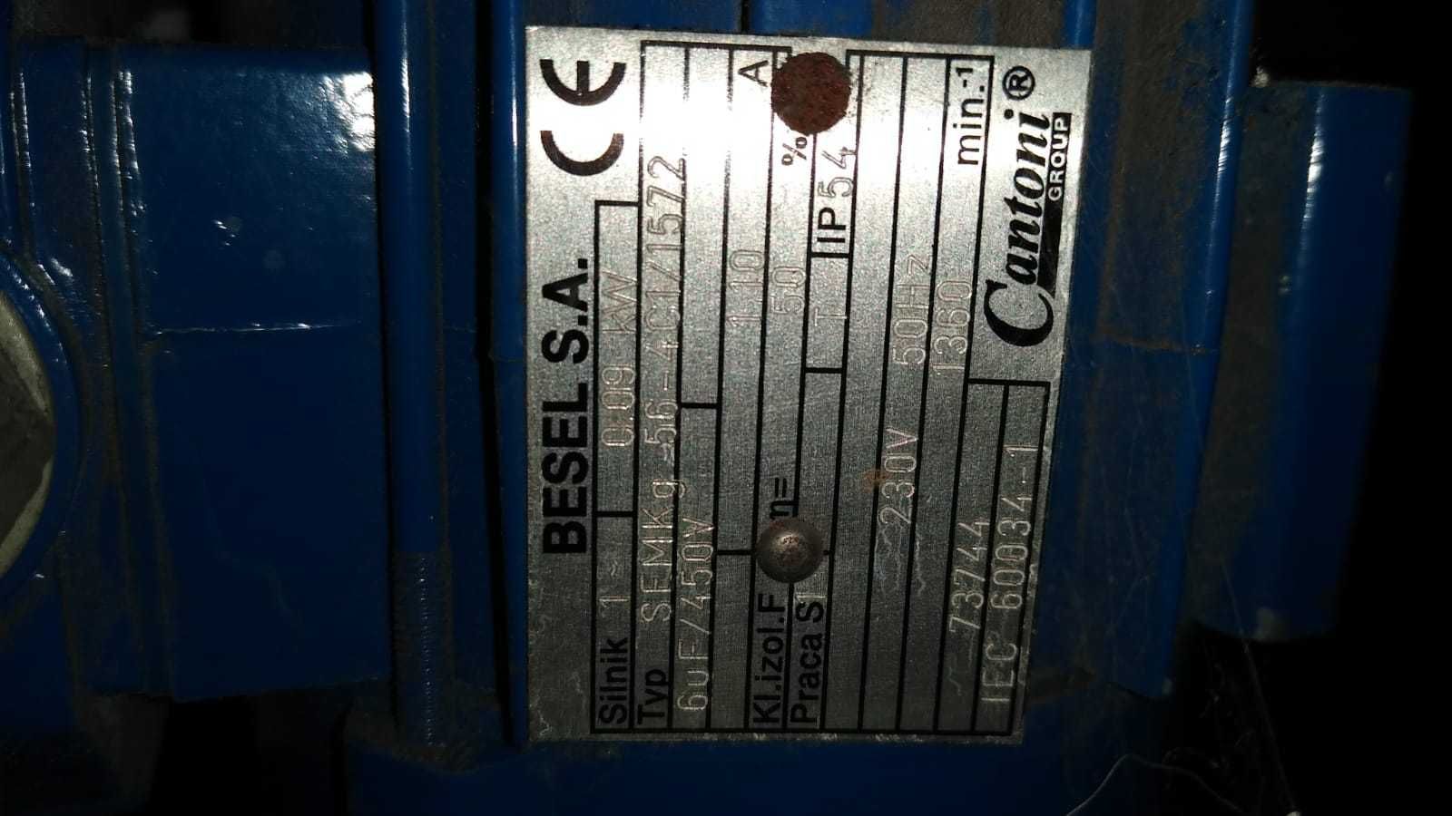 Silnik Besel 0.09 KW, Motoreduktor SK 1SI50 wraz z ślimakiem