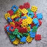 Klocki puzzle wafle 10cm