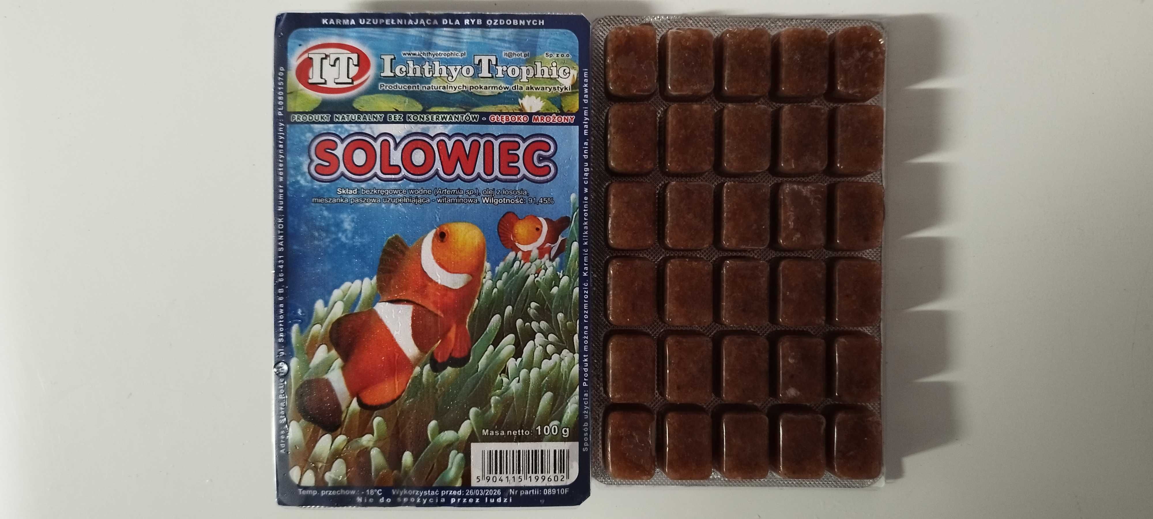 Ichthyo Trophic Pokarm Mrożony 5x100g Solowiec