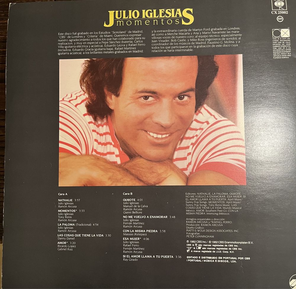 Disco vinil : LP : Julio Iglesias